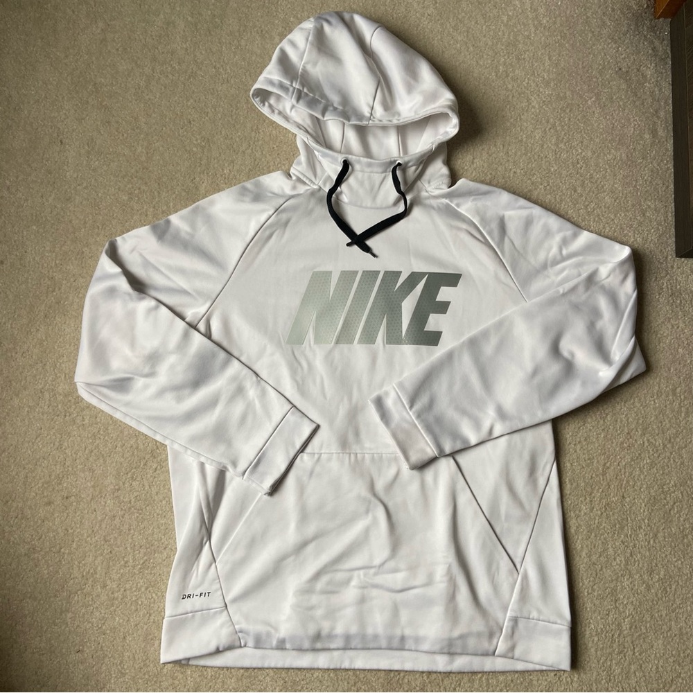 Nike Cowl Neck White Hoodie, Men’s size XL
